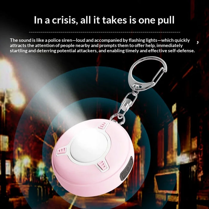 SC300 130dB Personal Safety Alarm with LED Strobe Flashlight USB-C Rechargeable - Pink - 3