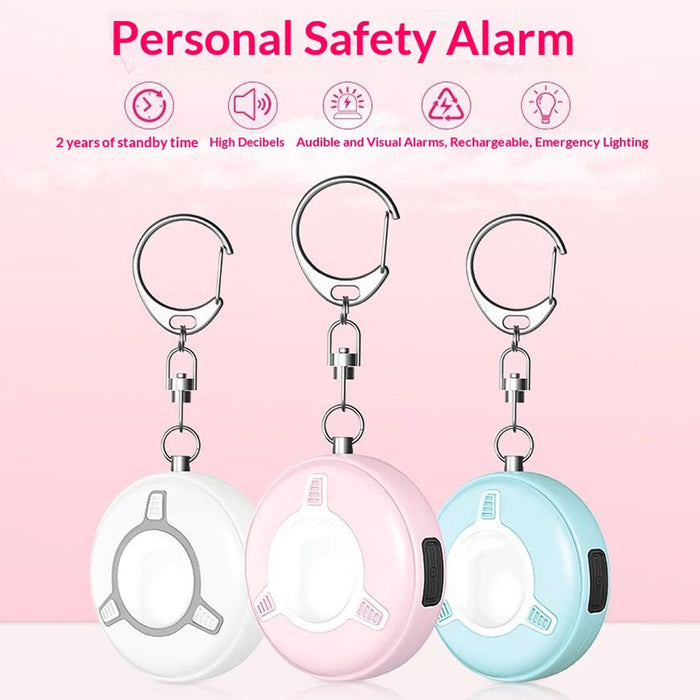 SC300 130dB Personal Safety Alarm with LED Strobe Flashlight USB-C Rechargeable - Pink - 6