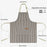 Adjustable Striped Halter Neck Apron with 2 Pockets for Kitchen Restaurant Gardening Cafe - Black Thin Stripe - 7