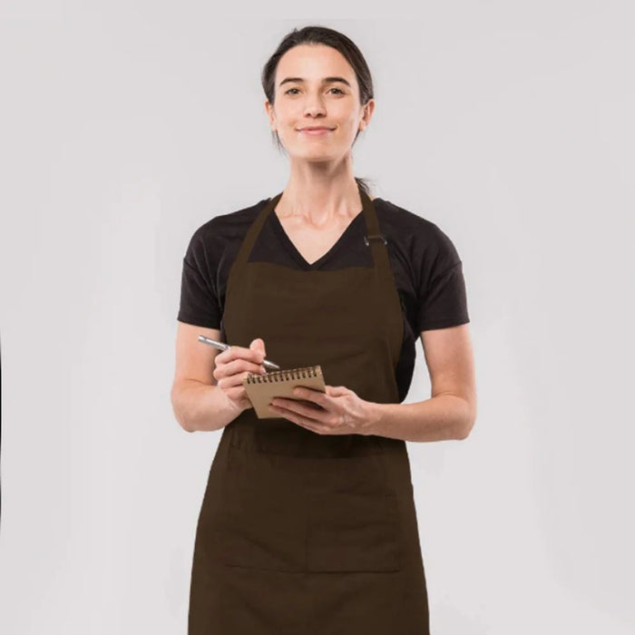 Adjustable Neck Apron Stain-Resistant Oversized Work Apron for Kitchen Cooking Gardening - White - 2