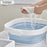 Size S Foldable Wash Basin Portable Space-Saving Collapsible for Face Washing and Laundry - Blue White - 7