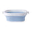Size L Foldable Wash Basin Portable Space-Saving Collapsible for Face Washing and Laundry - Blue White - 1