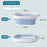 Size L Foldable Wash Basin Portable Space-Saving Collapsible for Face Washing and Laundry - Blue White - 7