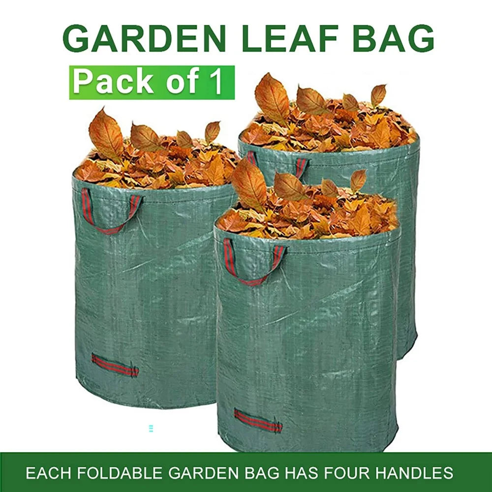 1 Set/3Pcs Garden Durable Large Campacity PE Woven Material Rubbish Leaf Bags D67xH76cm - 4
