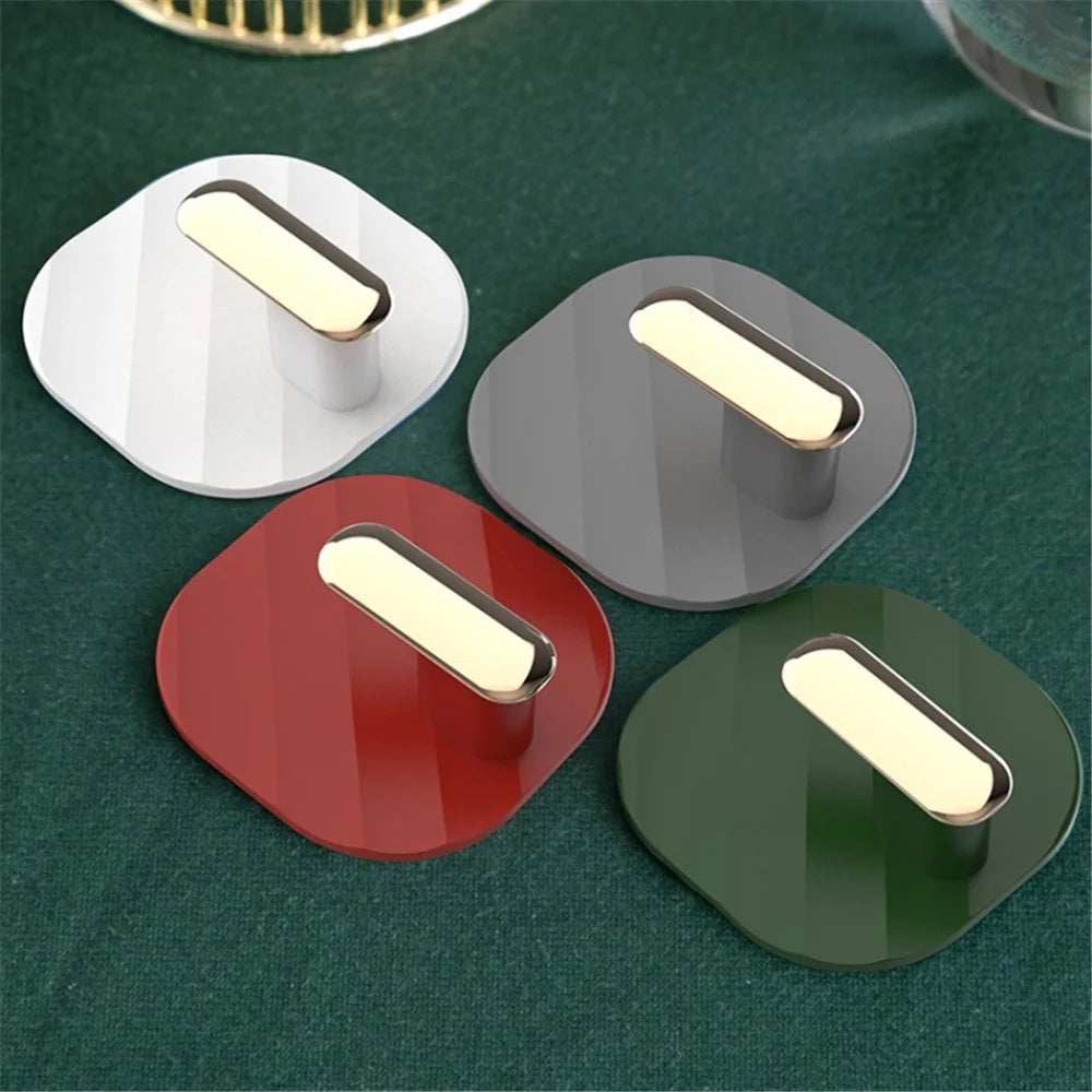 YM802 4Pcs Kitchen Bedroom Punch Free Wall Hanger Waterproof Traceless Hook - Green - 2