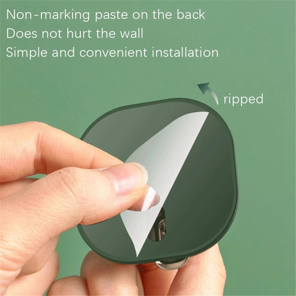 YM802 4Pcs Kitchen Bedroom Punch Free Wall Hanger Waterproof Traceless Hook - Green - 3
