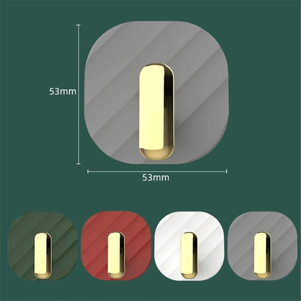 YM802 4Pcs Kitchen Bedroom Punch Free Wall Hanger Waterproof Traceless Hook - Green - 7