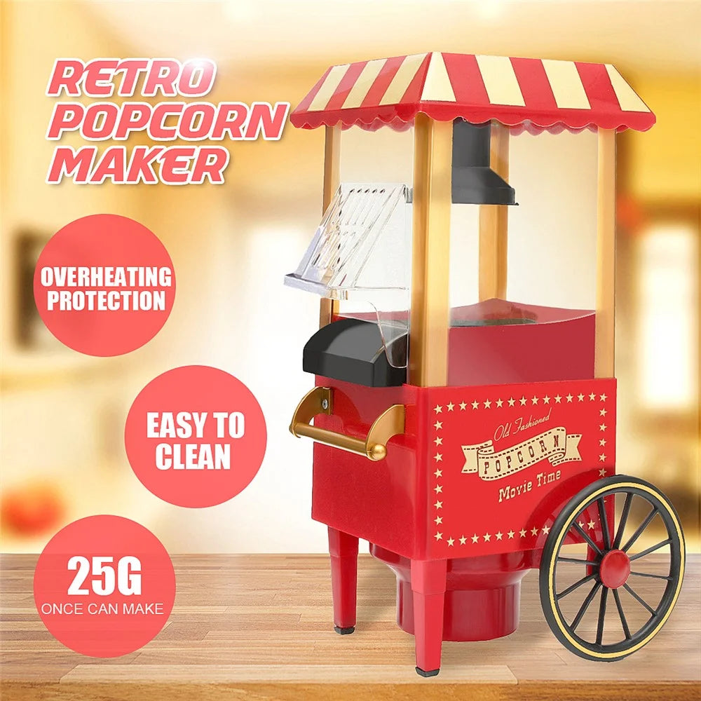 Household Trolley Automatic Hot Air Oil-free Popcorn Maker [EU Plug] - 2