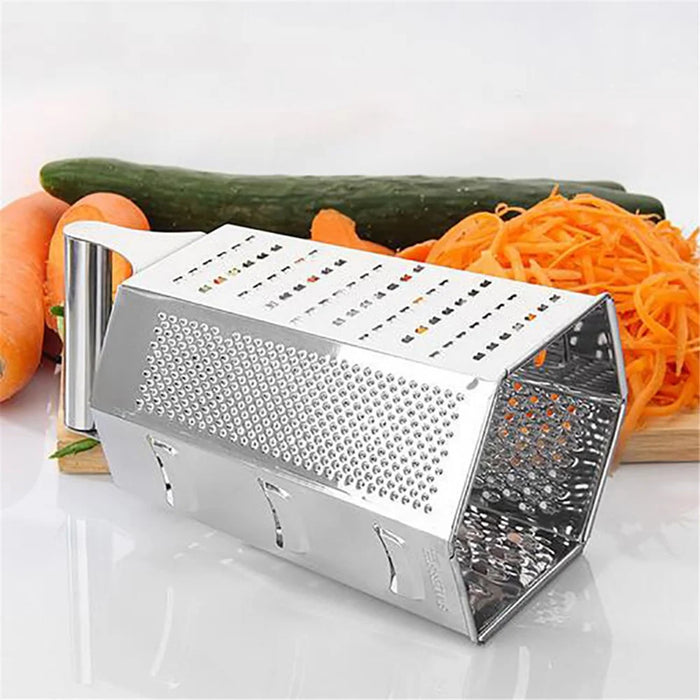 Six-sided Box Grater Stainless Steel Vegetable Cheese Multi Purpose Chopper - 2