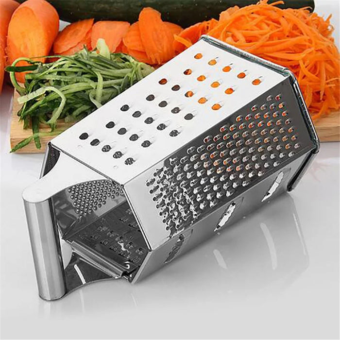 Six-sided Box Grater Stainless Steel Vegetable Cheese Multi Purpose Chopper - 4