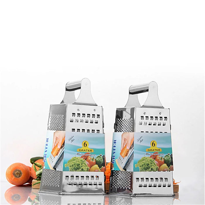 Six-sided Box Grater Stainless Steel Vegetable Cheese Multi Purpose Chopper - 6