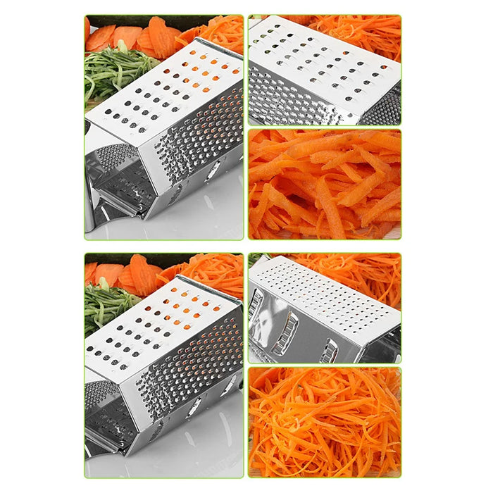 Six-sided Box Grater Stainless Steel Vegetable Cheese Multi Purpose Chopper - 7