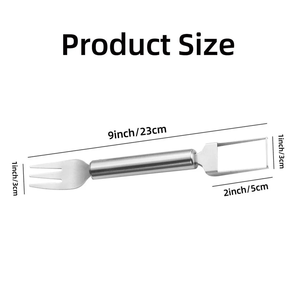 Stainless Steel Dual Head Watermelon Cutter Fruit Fork Kitchen Tool (BPA Free, No FDA) - 7