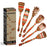 6Pcs / Set Heat Resistant Colorful Wooden Kitchen Utensils Slotted Spatula Ladle Cooking Tools (BPA Free, No FDA) - 6