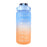 2L Portable Outdoor Travel Sports Water Bottle Fitness Straw Cup with Time Marker (BPA Free, No FDA Certificate) - Gradient Blue - 2