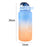 2L Portable Outdoor Travel Sports Water Bottle Fitness Straw Cup with Time Marker (BPA Free, No FDA Certificate) - Gradient Blue - 4