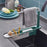 Multifunctional Kitchen Retractable Sink Storage Rack Dishwashing Cloth Sponge Holder Shelf - Green - 7