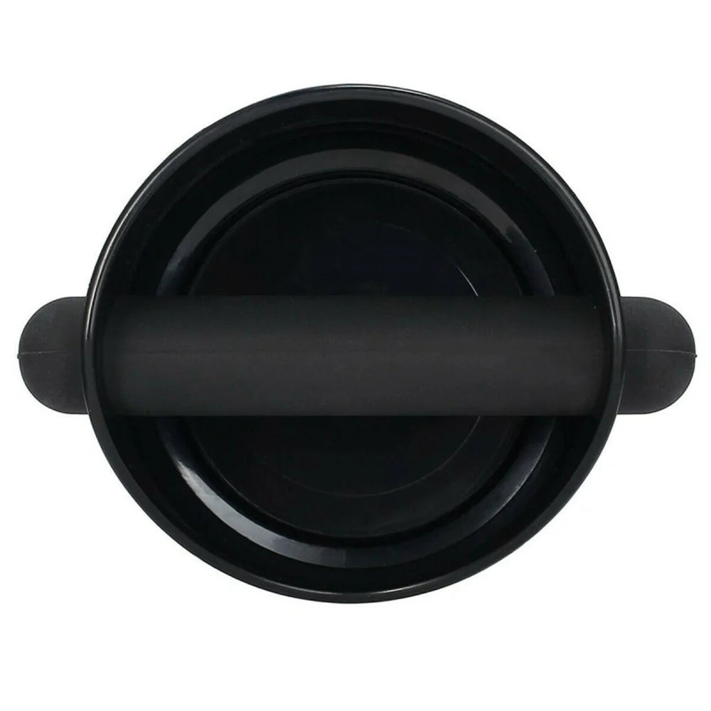 Espresso Knock Box Shock-Absorbent Durable Coffee Knock Box with Removable Bar Non-Slip Base (No FDA, BPA-free) - Black/Straight Port - 7