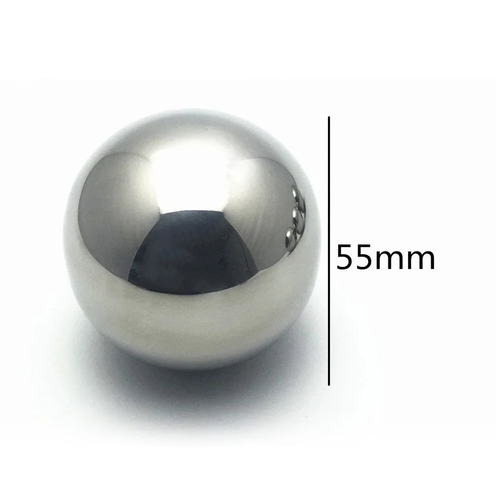2Pcs 55mm Sphere Whiskey Stone Stainless Steel Rock Tasting Wine Beer Ice Stone Ball-Shaped Bar Cooling Cubes Quick Cooler (FDA Certified) - 4