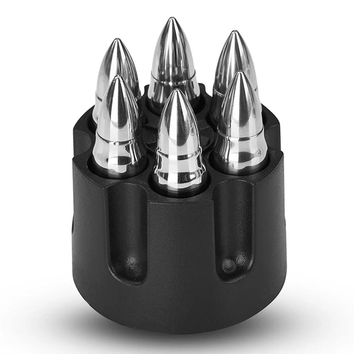 Stainless Steel Bullet Shape Ice Cube Chillers Quick-frozen Whiskey Wine Beer Ice Stones Cooler Kitchen Bar Gadgets (FDA Certified) - 2