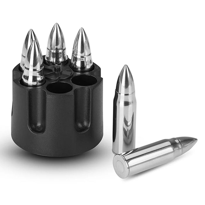 Stainless Steel Bullet Shape Ice Cube Chillers Quick-frozen Whiskey Wine Beer Ice Stones Cooler Kitchen Bar Gadgets (FDA Certified) - 3