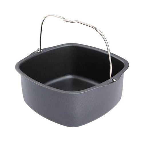 7inch Non-stick Baking Dish Tray Cake Baking Basket with Handle for Electric Air Fryer (BPA-free, No FDA Certificate) - 1