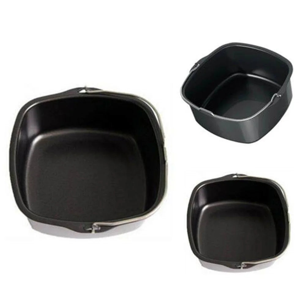 7inch Non-stick Baking Dish Tray Cake Baking Basket with Handle for Electric Air Fryer (BPA-free, No FDA Certificate) - 5