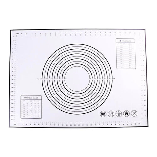 50*70cm Kitchen Reusable Silicone Baking Mat Rolling Dough Mat Non-stick Oven Pastry Tool (BPA-free, No FDA Certificate) - Black - 1