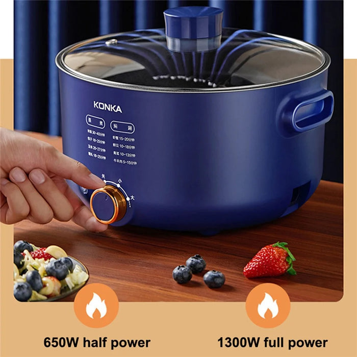 KONKA KZG-HP502 EU Plug 5L Electric Cooker Multi-function Cook/Stew/Steam Cooking Pot Electric Hot Pot (No FDA Certificate, BPA-Free) - 7