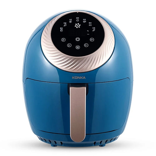 KONKA KGKZ-AS2 EU Plug 3.5L Smart Touch Control Electric Oven Healthy Oilless Air Fryer French Fries Maker (No FDA Certificate, BPA-Free) - Blue - 1
