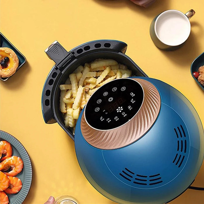 KONKA KGKZ-AS2 EU Plug 3.5L Smart Touch Control Electric Oven Healthy Oilless Air Fryer French Fries Maker (No FDA Certificate, BPA-Free) - Blue - 4