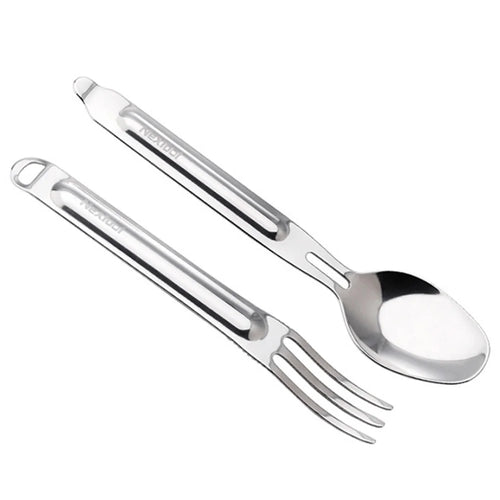 NEXTOOL Picnic Hiking Stainless Steel Utensil Set Fork Spoon Camping Cutlery Kit (BPA-Free, No FDA Certified) - 1