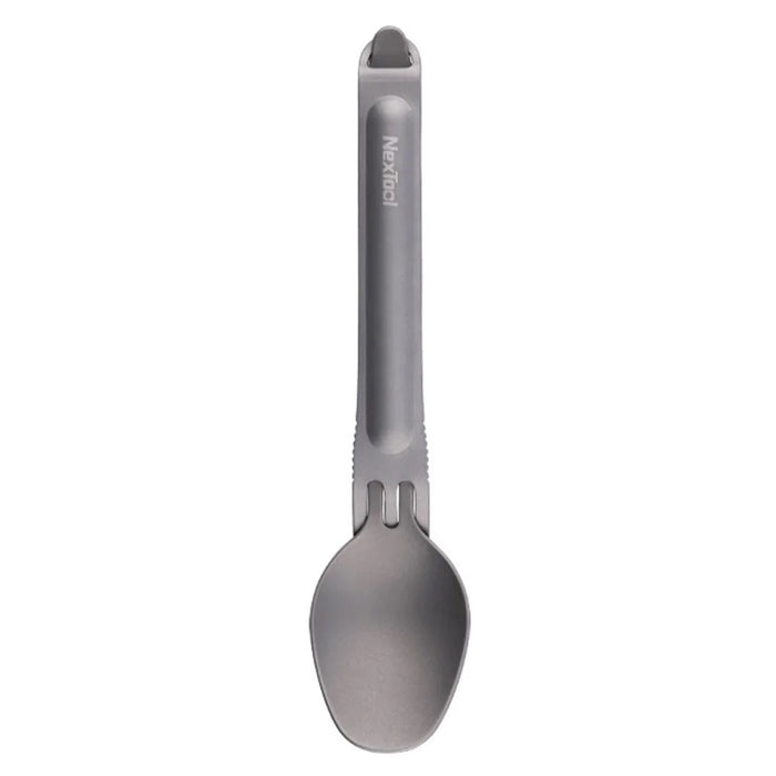 NEXTOOL Titanium Soup Spoon Camping Utensil Set Cutlery Kit for Outdoor Picnic Hiking (BPA-Free, No FDA Certified) - 2
