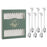 6PCS / Set Stainless Steel Leaf Shape Silver Dessert Spoons for Coffee Ice Cream Cake Teaspoon Set - Green - 1
