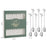 6PCS / Set Stainless Steel Leaf Shape Silver Dessert Spoons for Coffee Ice Cream Cake Teaspoon Set - Green - 5