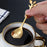 4PCS / Set 16.4 cm Stainless Steel Leaf Coffee Spoons Tableware Dessert Spoons for Stirring, Mixing, Stirring - Green  /  Gold - 4