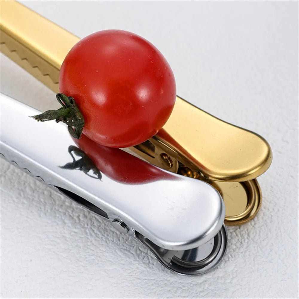 2-in-1 Stainless Steel Measuring Spoon Coffee Bean Bag Clip (BPA Free, No FDA) - Silver - 6