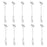 10Pcs 12cm Leaf Design Stainless Steel Fruit Dessert Spoon / Fork, Silver (BPA Free, No FDA) - Fork - 1