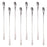 8Pcs 17.3cm Coffee Stirring Spoon Stainless Steel Square Head Long Handle Spoon, Silver (BPA Free, No FDA) - 1