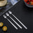8Pcs 17.3cm Coffee Stirring Spoon Stainless Steel Square Head Long Handle Spoon, Silver (BPA Free, No FDA) - 3