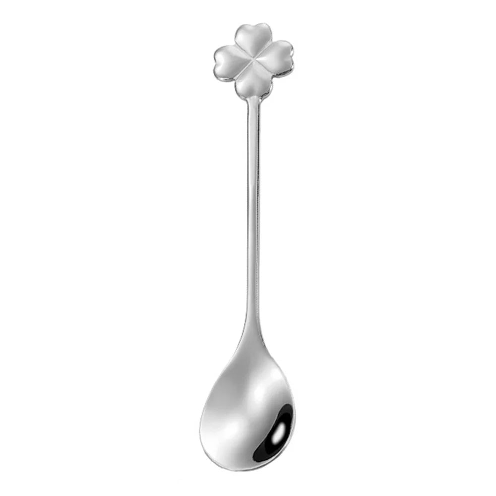 Stainless Steel Coffee Tea Stirring Spoon Dessert Spoon, Silver (BPA Free, No FDA) - Clover - 1