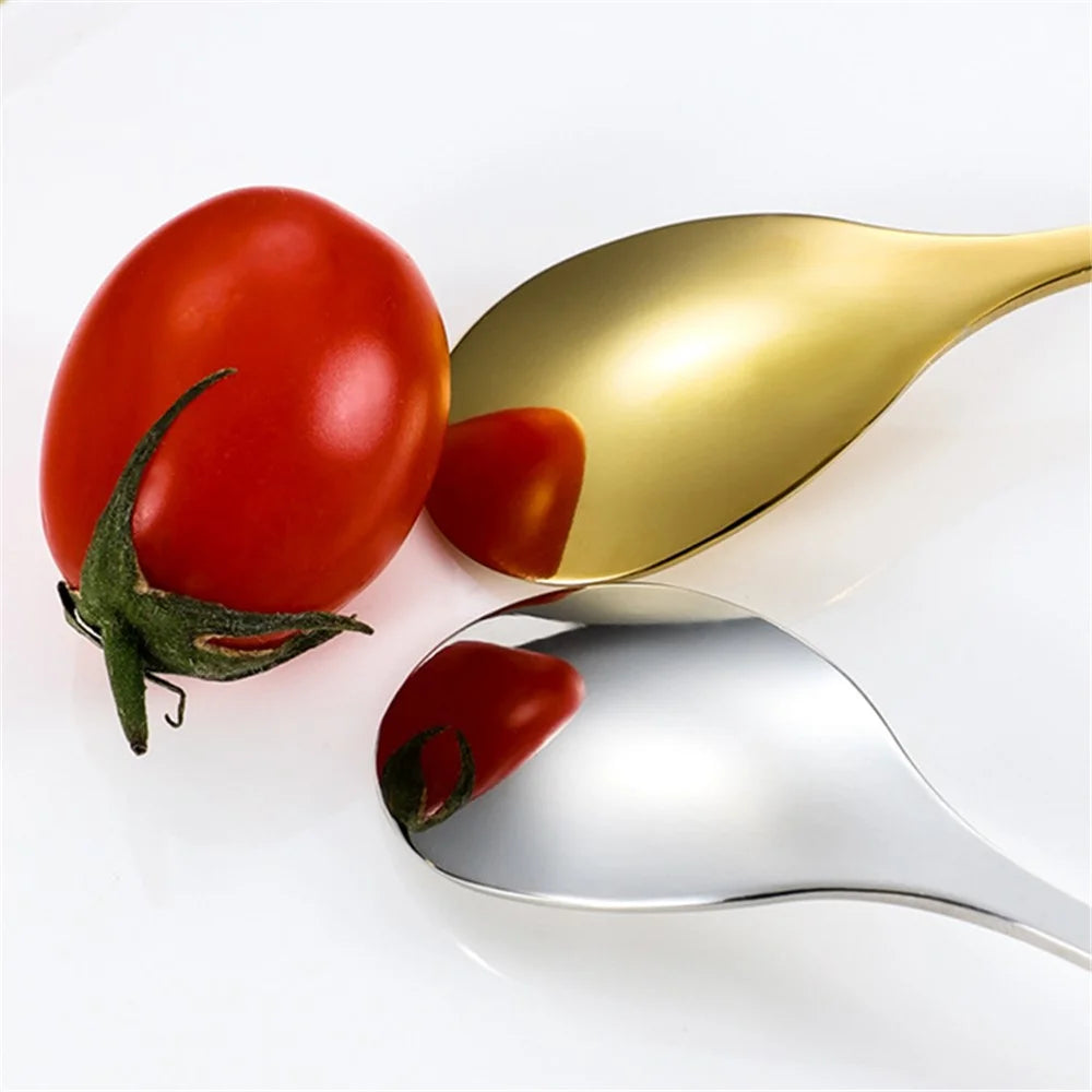 Coffee Tea Stirring Spoon Stainless Steel Dessert Spoon, Gold (BPA Free, No FDA) - Clover - 5