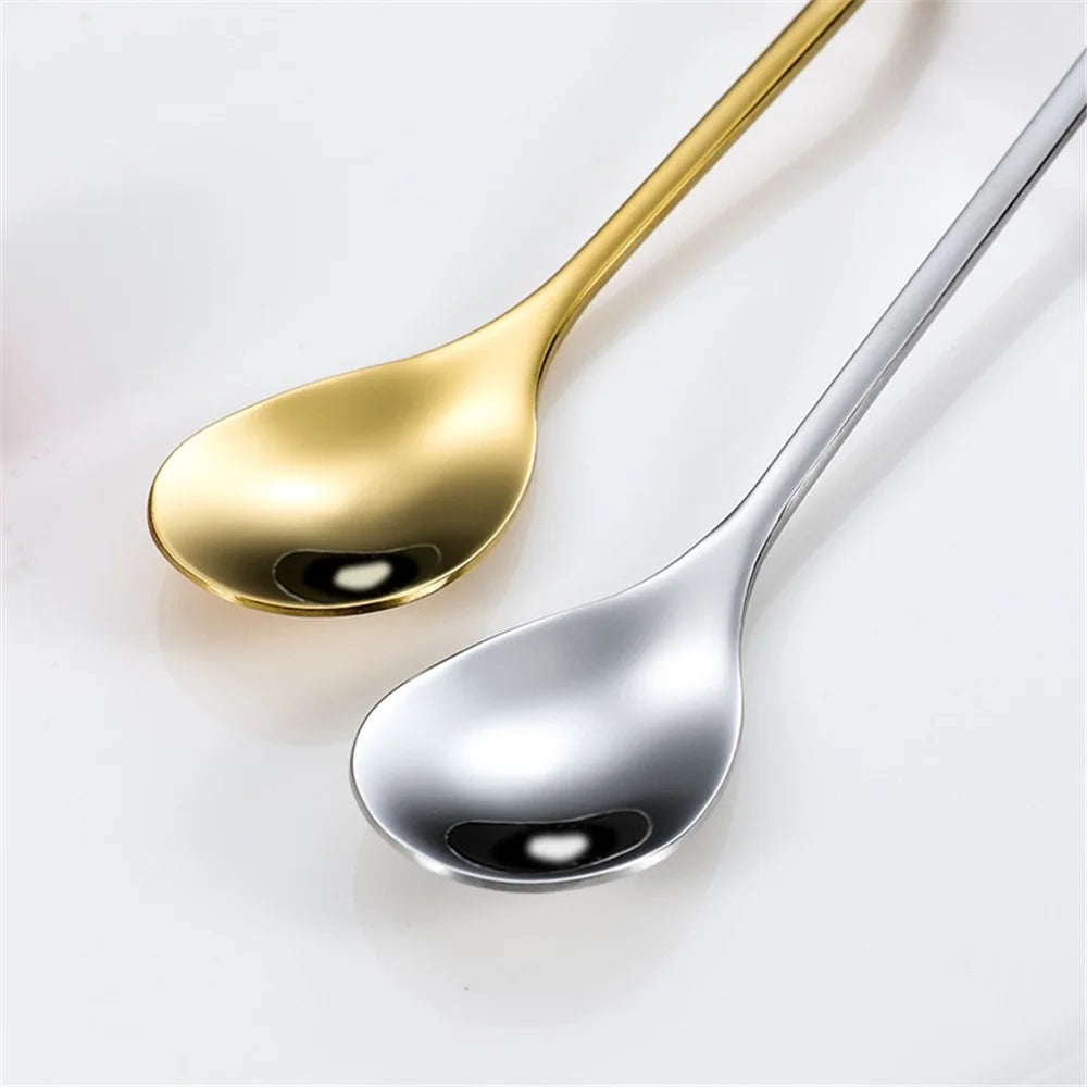 Coffee Tea Stirring Spoon Stainless Steel Dessert Spoon, Gold (BPA Free, No FDA) - Clover - 6