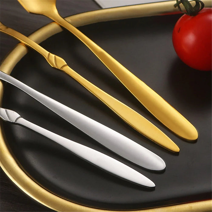5Pcs Small Spoon / Fork Stainless Steel Dessert Spoon Fruit Fork (BPA Free, No FDA Certificate) - Two-tine fork - 6