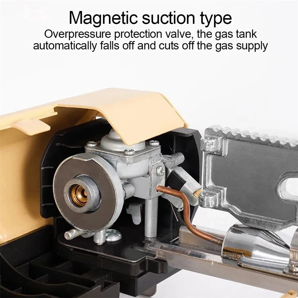 001 Portable Camping Stove Burner Outdoor Picnic Cooking Folding Gas Stove - Khaki - 4