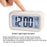 Battery Powered Digital LED Backlight Alarm Clock with Date Temperature Display - Black - 3