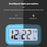 Battery Powered Digital LED Backlight Alarm Clock with Date Temperature Display - Black - 4