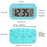 Battery Powered Digital LED Backlight Alarm Clock with Date Temperature Display - Black - 7