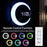 TS-S24 Creative LED Mirror Hollow Wall Clock with Alarm Temperature Ring Light Multi-color Switch - 2