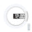 TS-S24 Creative LED Mirror Hollow Wall Clock with Alarm Temperature Ring Light Multi-color Switch - 3